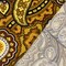 Yellow-Multi Famous Designer Viscose Paisley Printed Crepe Faille Fabric By the Yard